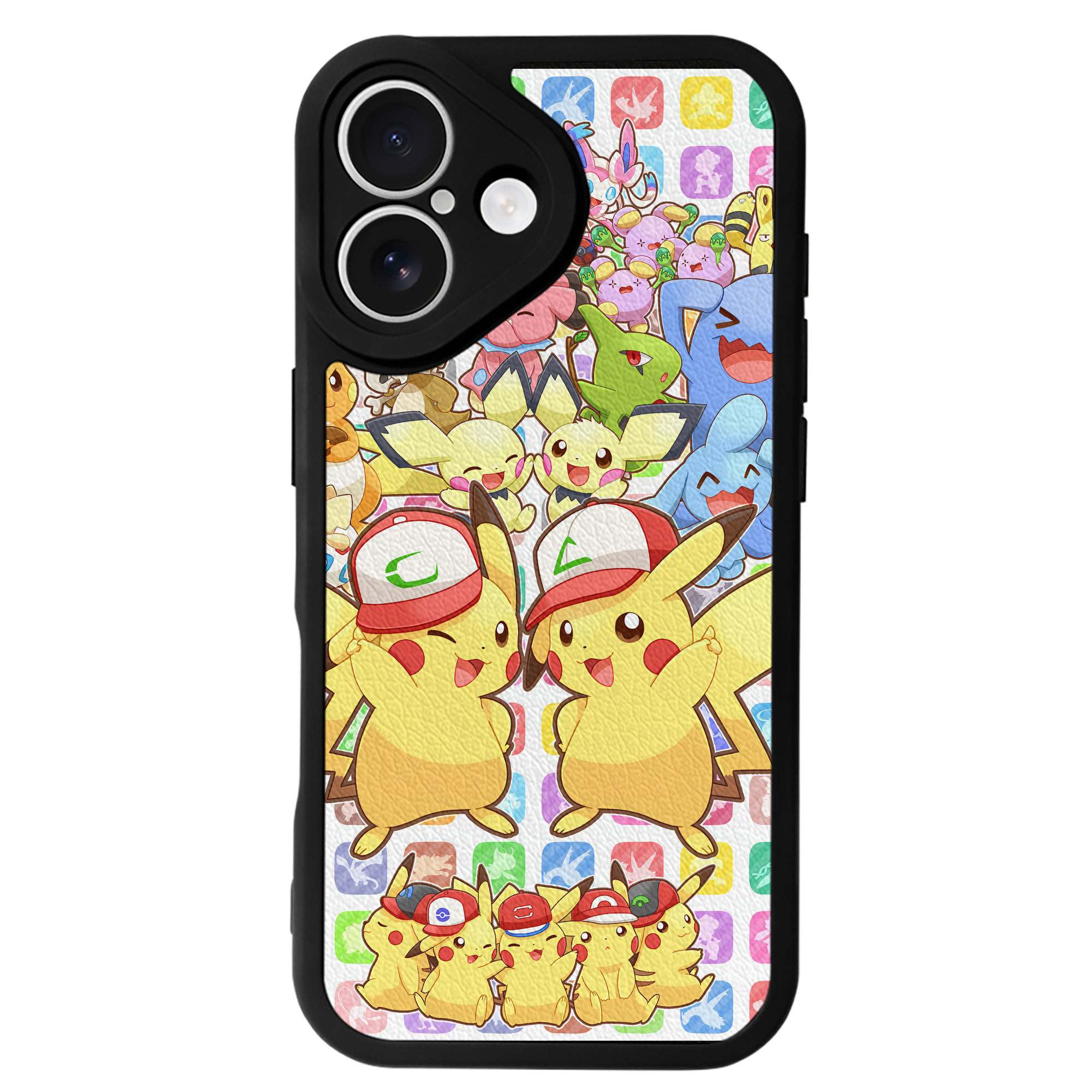 （画像用） ポケットモンスター Pokémon 【iPhone 16シリーズ対応】シリコンスマホケース（レザー調） 材質：シリコン